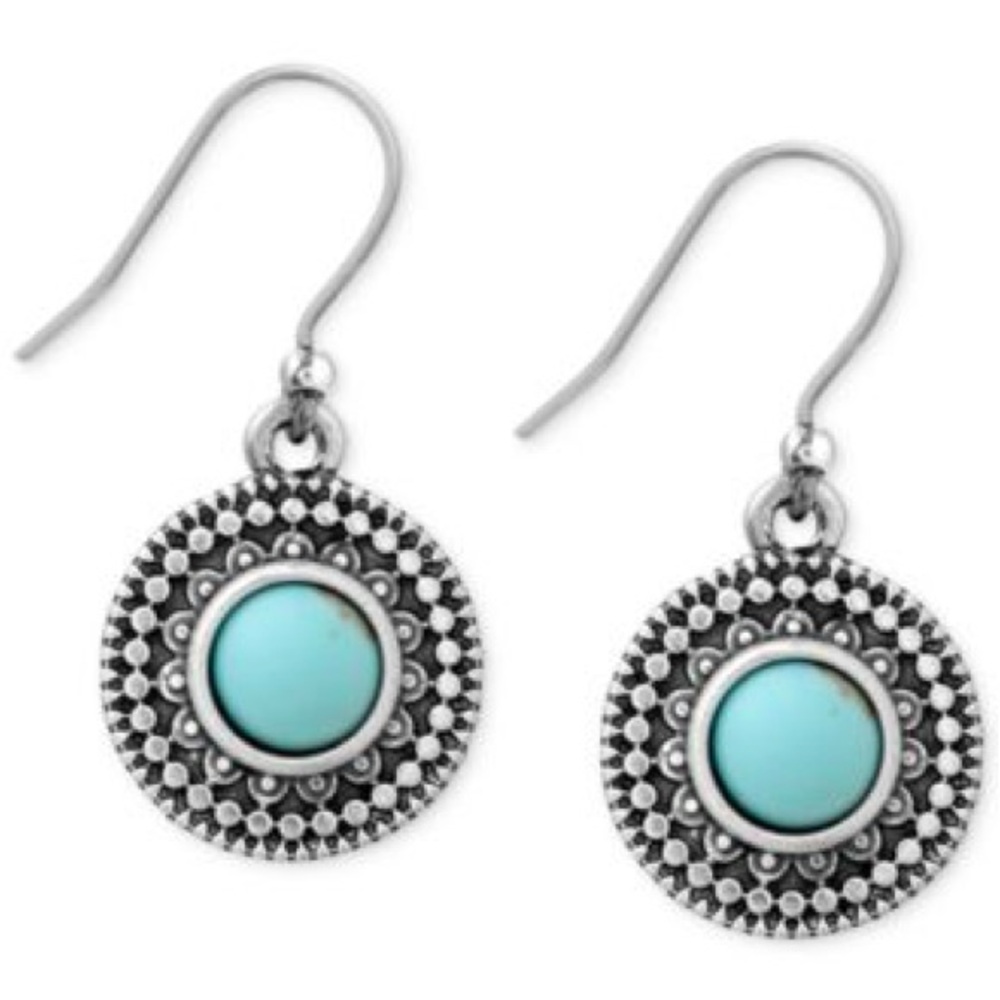 Lucky Brand Silver and Turquoise Earrings